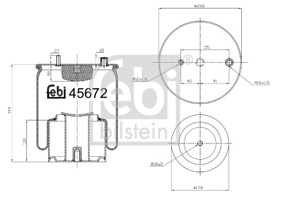 FEBI BILSTEIN Metallipalje, ilmajousitus 45672